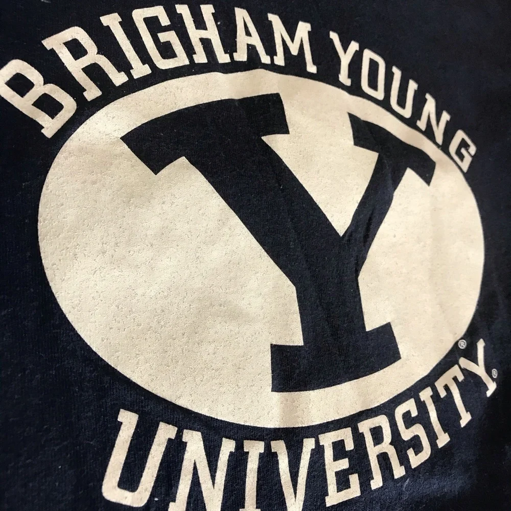 Men’s Dark Blue‎ BYU Brigham Young University Crewneck Short Sleeve T-Shirt 2XL